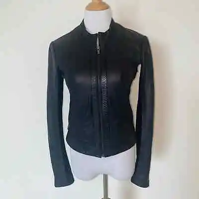VEDA Leather Jacket Jacket Black Size Small • $120