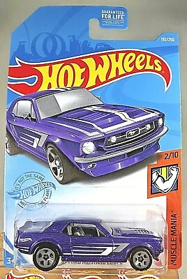 2021 Hot Wheels #192 Muscle Mania 2/10 '67 FORD MUSTANG COUPE Purple W/Gray 5 Sp • $7.70