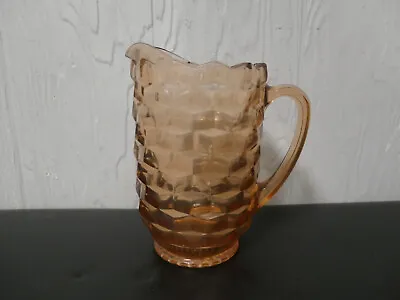 Vintage Pink Depression Glass Pitcher • $40