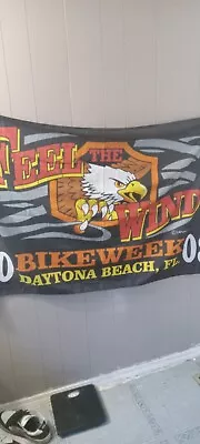 Feel The Wind Daytona Bike Week 2003 Flag Y2k Biker Motorcycle Banner • $13.99