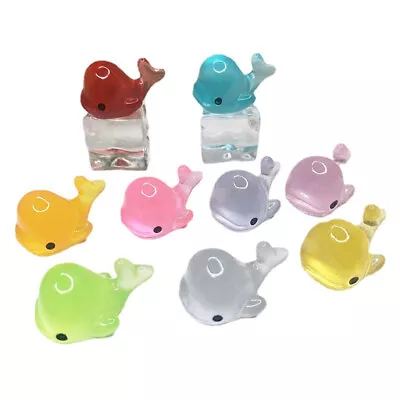 5Pcs Luminous Mini Resin Dolphin Car Dashboard Toys Figures Home Garden Decor • $2.24