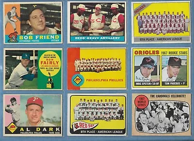 1960 1961 1963 1965 1966 1967 1968 1969 Topps Baseball Pick Any Buy 1 Get 1 FREE • $4.99