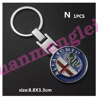 Alfa Romeo Blue Car Keychain Metal Keyring 147 156 159 166 Giulietta Giulia Mito • $23.05