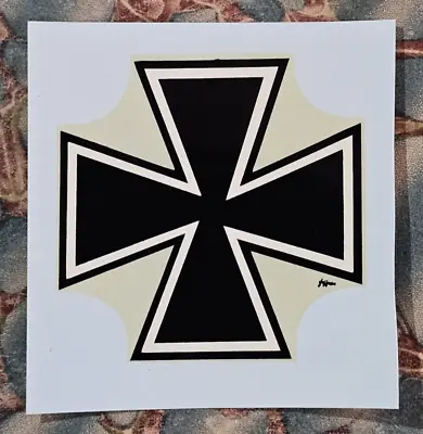 Original Vtg Dean JEFFRIES Surfers IRON CROSS Water Decal Hot Rod Surf Chopper • $39.99