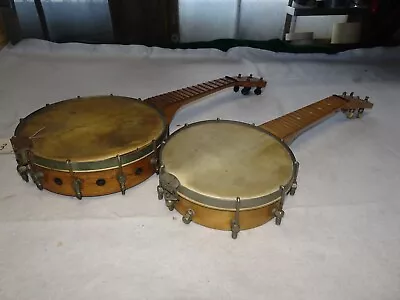 2X U.S. Band Instrument Vintage Wooden 4 String Mandolin Banjo Guitar 1930’s • $129.99