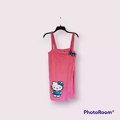 Sanrio Hello Kitty Bath Towel Wrap ROBE EUC*SIZE LARGE*PLUSH SLEEPWEAR*FLEECE  • $45