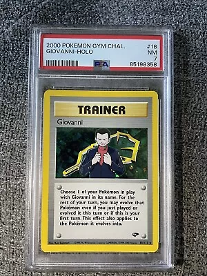 PSA 7 - Giovanni Trainer Card Gym Challenge 18/132 Holo Rare Pokemon Vintage • $39.99