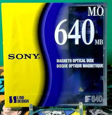 SONY 640 MB M.Q. Magneto Optical Disk Line Design-EDE-640C2 • $19.45
