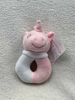 Baby Box Shop Nwt Pink Unicorn Ring Rattle • £7.99