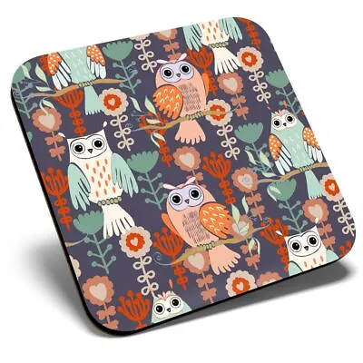 £3.99 • Buy Square Single Coaster - Cute Owl Bird Wildlife  #13002
