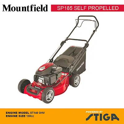 Mountfield SP185 Self Propelled Lawnmower ST140 OHV 139cc 46cm Blade Cut • £224.99