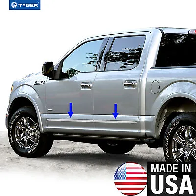Stainless Steel Body Side Molding Trim For 15-2018 F150 Crew Cab 1.5'' Wide 4PC • $104