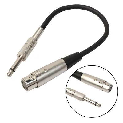 3P XLR Female Jack To 1/4  6.35mm Male Plug Stereo Microphone Mic Adapter Cable  • $3.99