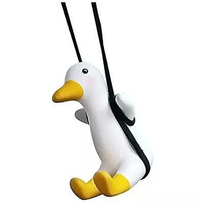 Swinging Duck Hanging Ornament Cute Swing Duck On Car Rear View Pendant S I5A8 • £5.99