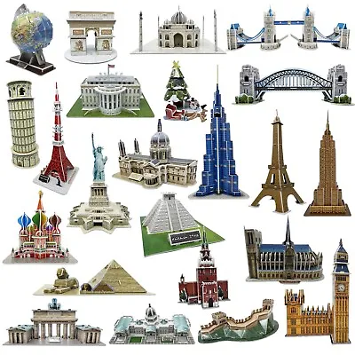 Edu-Sci Famous Landmark 3D Puzzles Big Ben Empire State Notre Dame And More • £5.99
