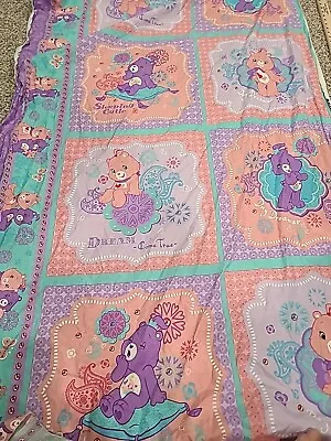 Vintage Care Bear Fabric From 2008 - 58x40 - Colorful Bears  • $9.99