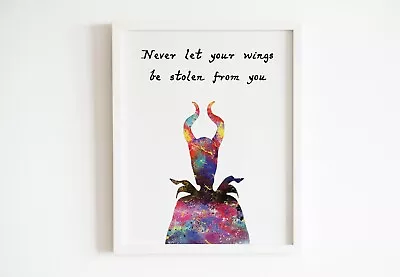 Maleficent Quote Print Motivational Gift Wall Art Home Decor • $5.99