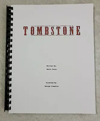 Tombstone Movie Script Reprint Full Screenplay Full Script 1993 Film • $21.99