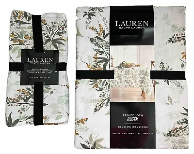 Ralph Lauren Spring Tablecloth  60  X 104   And 4 Serviettes SET Spring Floral • £56.99