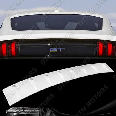 For 15-23 Ford Mustang Coupe Shark Fin Pearl White Vortex Rear Roof Spoiler Wing • £66.53