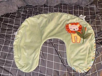 Boppy Pillow Cover Minky Fleece Soft Lion Boy Green Striped Baby Nursing Cushion • $19.99