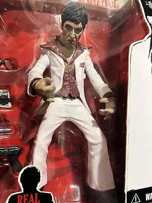 Scarface 10  Action Figure White Suit 2004 Mezco Toys Al Pacino • $40