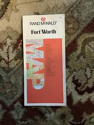 Rand McNally Vintage Fort Worth Texas Travel Map State Map • $7