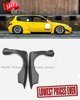 For Honda EG Civic Hatch Back RB Style FRP Unpainted Front Fender Wide Body Kits • $1189.75