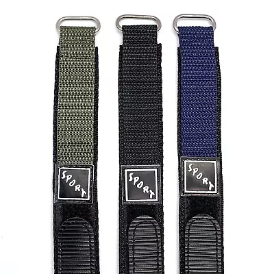 Sports Watch Strap Wrap Around Nylon Hook And Loop Band 16mm 18mm 20mm UK • £6.95