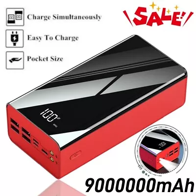 9000000mAh Power Bank Mobile Power Supply 4 USB High-capacity For Mobile Phone- • £4.50
