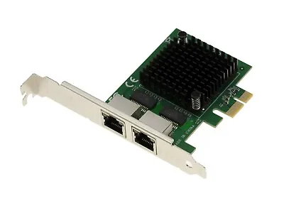 Pcie 2.5G X1 Lan Gigabit Ethernet 2 Dual RJ45 - Chipset Intel I225 - Nic 1G 2.5G • £56.29