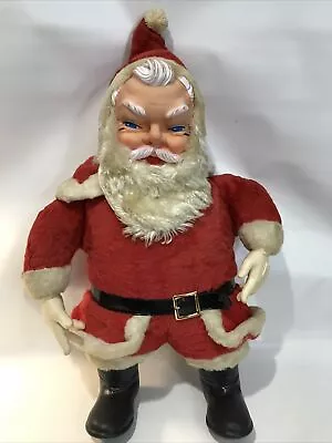 Vintage My Toy 24” Plush Santa Rubber Face Hands & Boots W Cape & Belt - EUC • $19.95