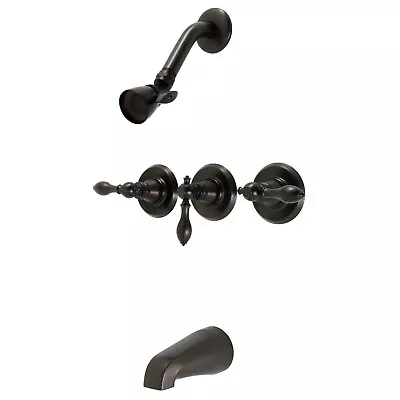 KB235ACL Three-Handle Tub And Shower Faucet Oil Rubbed Bronze Bronze • $109.98
