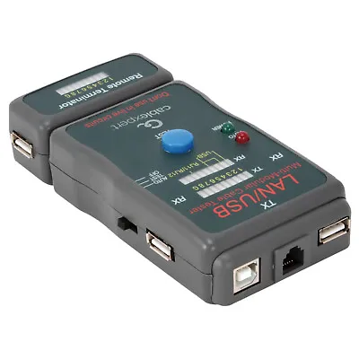 Cable Tester For Network RJ45/RJ11/RJ12 Ethernet UTP/STP Shielding & USB Leads • £19.63