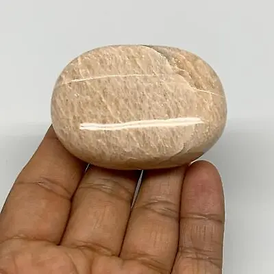 93.1g2.2 X1.6 X0.9  Peach Moonstone Crystal Palm-Stone Polished Reiki B27986 • $8.55