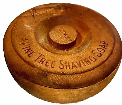 Wooden Pine Tree Shaving Soap Bowl With Lid Vintage BILLY DAVIS • $19.95