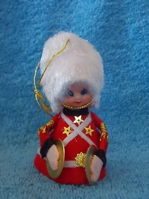 Vintage Marching Band Doll Plastic Head With Cymbals Christmas Ornament • $4.99