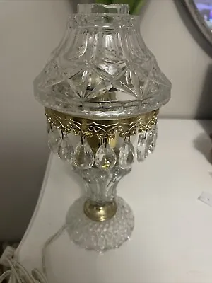 Cut Glass Michelotti Boudoir Table Lamp Crystal Prism Holland 8 X 6 • $78.50