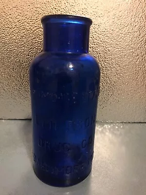 Vintage 6” Large Cobalt Blue Bromo Seltzer Baltimore MD Pre-owned • $3