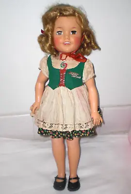Vtg. Shirley Temple Heidi Doll Ideal St-17 1950's With Open Close Eyes + Pin • $29.99