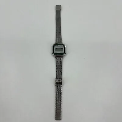 Texas Instruments Vintage Small Women's Watch Quartz Alarm Silver Stainless • $20