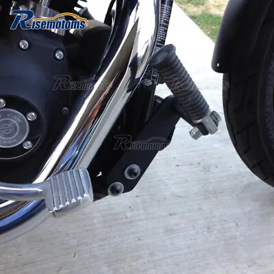 Black Highway Foot Peg Mount Kits For Harley Dyna FXD Street Bob Low Rider 91-17 • $44.99