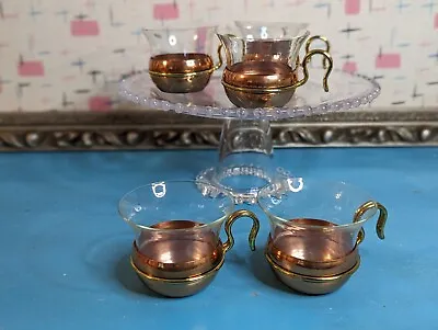 Vintage Hitze Bestandig Copper Tea Cups/ Cofee Mug Set Of 5 Germany MCM • $12