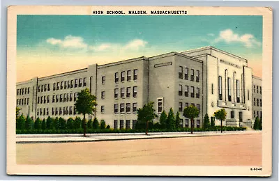 Postcard MA High School Malden Massachusetts U2 • $4.97