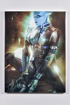 Mass Effect Liara Canvas Poster Print Art Framed Small Canvas 11x15 Open Box  • $49.99