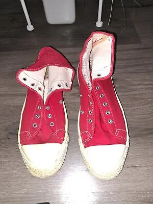 Vintage 70s KMART Trax High Tops Red Canvas Size 9  • $66