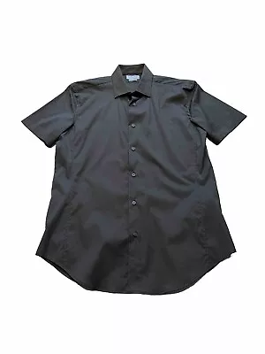 Black Short Sleeve Zara Shirt Size Large Super Slim Fit • £18