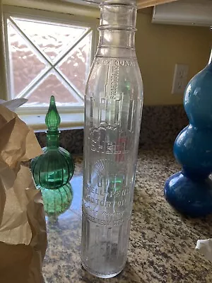 Shell Motor Oil Bottle Vintage Glass • $300