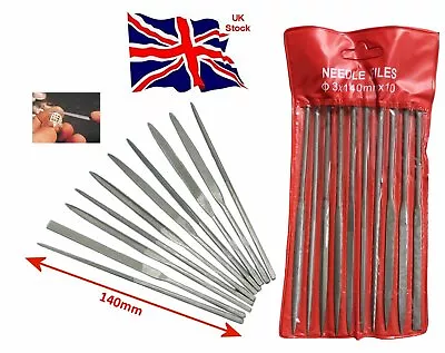 £5.49 • Buy 10pc Assorted Needle File In Plastic Wallet Modelling Metal Work Jewellers