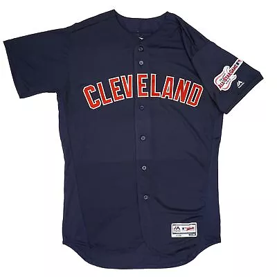 Mens MLB Cleveland Indians Authentic On Field Flex Base Jersey - Navy Alternate • $99.99